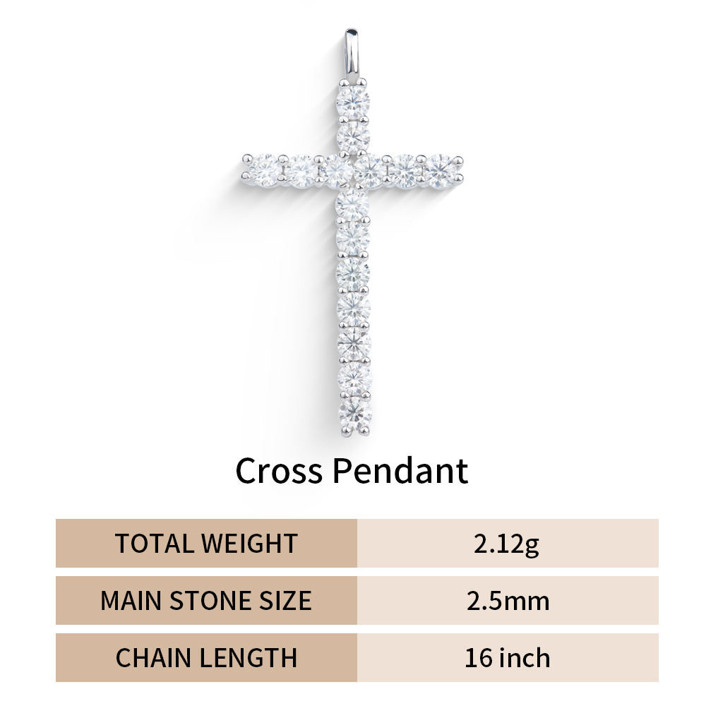 Cross Pendant Silver Color