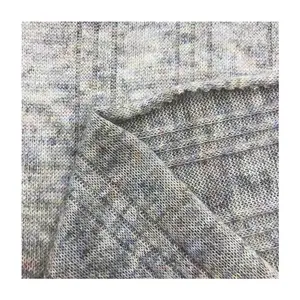 Sıcak satış renkli heather gri örme kumaş hafif TR yaygın olarak düzensiz ribana kumaş s/s konfeksiyon