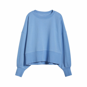 เสื้อสเวตเตอร์คอกลมแขนยาวสำหรับผู้หญิงเสื้อสเวตเตอร์สวมหัวคอกลมแขนยาวลำลองระบายอากาศเป็นมิตรกับสิ่งแวดล้อมพิมพ์ลายออกแบบได้ตามต้องการ - Product Image 1