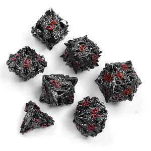 Cadre en alliage de zinc émail solide mdn RPG jeu ensemble dés en métal polyédriques - Product Image 3