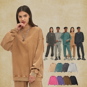 Felpa a girocollo Vintage oversize da uomo felpa con cappuccio di alta qualità con cappuccio <span class=keywords><strong>ricamato</strong></span> Design <span class=keywords><strong>personalizzato</strong></span> - Product Image 1