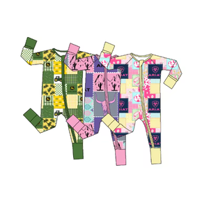 Phương Tây chắp vá in Hữu Cơ sợi tre dây kéo, tùy chỉnh-thực hiện cho mùa hè sử dụng, thích hợp cho 0-3 tháng tuổi - Product Image 1