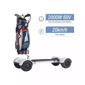 KSM-930 skate elétrico de golf duplo, carrinho de golfe com tela lcd 2022 golfe scooter elétrico para adultos