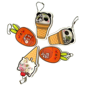 Hot Bán Tùy Chỉnh Phim Hoạt Hình Phim Hoạt Hình Móc Khóa Dễ Thương Kawaii Cavy Acrylic Shaker Móc Khóa Động Vật Trong Suốt Thiết Kế Cho Lắc - Product Image 6