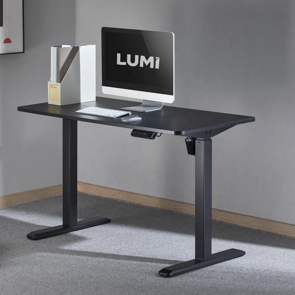 Barato Sit to Stand Workstation Altura Elétrica Ajustável Único Motor Up Standing Quadro Mesa com Board para Home Office Trabalho