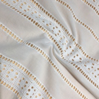 Tissu en coton japonais Georgette à œillets, 100 % coton, prêt à être expédié, pour robes de femmes et vêtements pour enfants