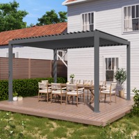Pérgola Motorizada de Aluminio para Espacios Exteriores con Sistema de Techo Inteligente Ajustable, Fabricante de Proyectos Comerciales