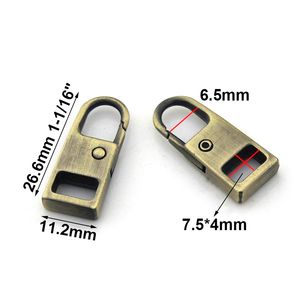 Kits de réparation de <span class=keywords><strong>fermeture</strong></span> éclair pièces, tirette en métal, originale de remplacement pour boucle cassée sac de voyage valise vêtement tête de <span class=keywords><strong>fermeture</strong></span> éclair - Product Image 2