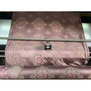 Europeanism High-Density 300gsm Weight Blackout Polyester Jacquard Woven Curtain Fabric Heavy Industry Styles-Wholesale