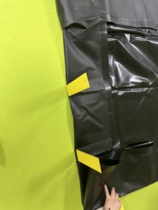 Polietileno reforzado portátil (RPE) 20 'X 20' X 12 ", negro y amarillo, hecho en China, Berma de contención de derrames de petróleo - Product Image 3