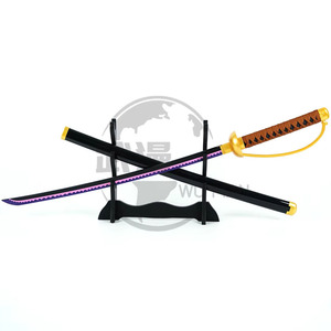 Katana en bois de 103 cm, modèle Gol D. Roger <span class=keywords><strong>Ace</strong></span>, non affûté, avec fourreau, pour cosplay et exposition - Product Image 2