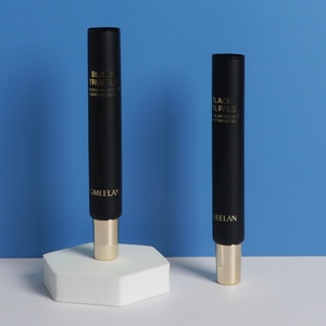 Tube cosmétique vide de luxe noir de 30 ml pour essence contour des yeux, avec tête applicatrice, pour crème contour des yeux personnalisée – Vente en gros - Product Image 6
