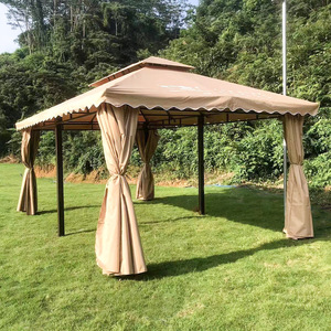Gazebo de Acero Metálico de Alta Calidad, Personalizable en Color y Tamaño, Estilo Victoriano para Exteriores, Pérgola de Jardín Impermeable <span class=keywords><strong>con</strong></span> <span class=keywords><strong>Cortinas</strong></span> - Product Image 5