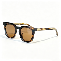 Lunettes de soleil carrées vintage 2026 effet écaille de tortue, monture en acétate de luxe, verres polarisés UV400 pour hommes et femmes