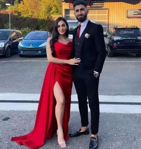 2025 abiti da donna monospalla di lusso elegante aderente alla <span class=keywords><strong>sirena</strong></span> in raso Sexy <span class=keywords><strong>abito</strong></span> da sera per banchetti - Product Image 6