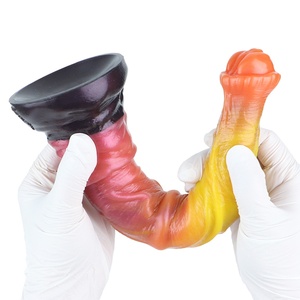 YOCY Huge Horse <b>Dildo</b> with Suction Cup Dual Layer Silicone <b>Dildo</b> Artificial Horse Penis Massage Wand Vagina Anal <b>Dildo</b> for Women - Product Image 4