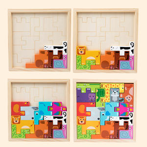 Blocs <span class=keywords><strong>Tetris</strong></span> sur le thème du trafic animalier, éducation précoce, entraînement à l'intelligence, puzzle 3D, jouet en bois pour enfants - Product Image 4