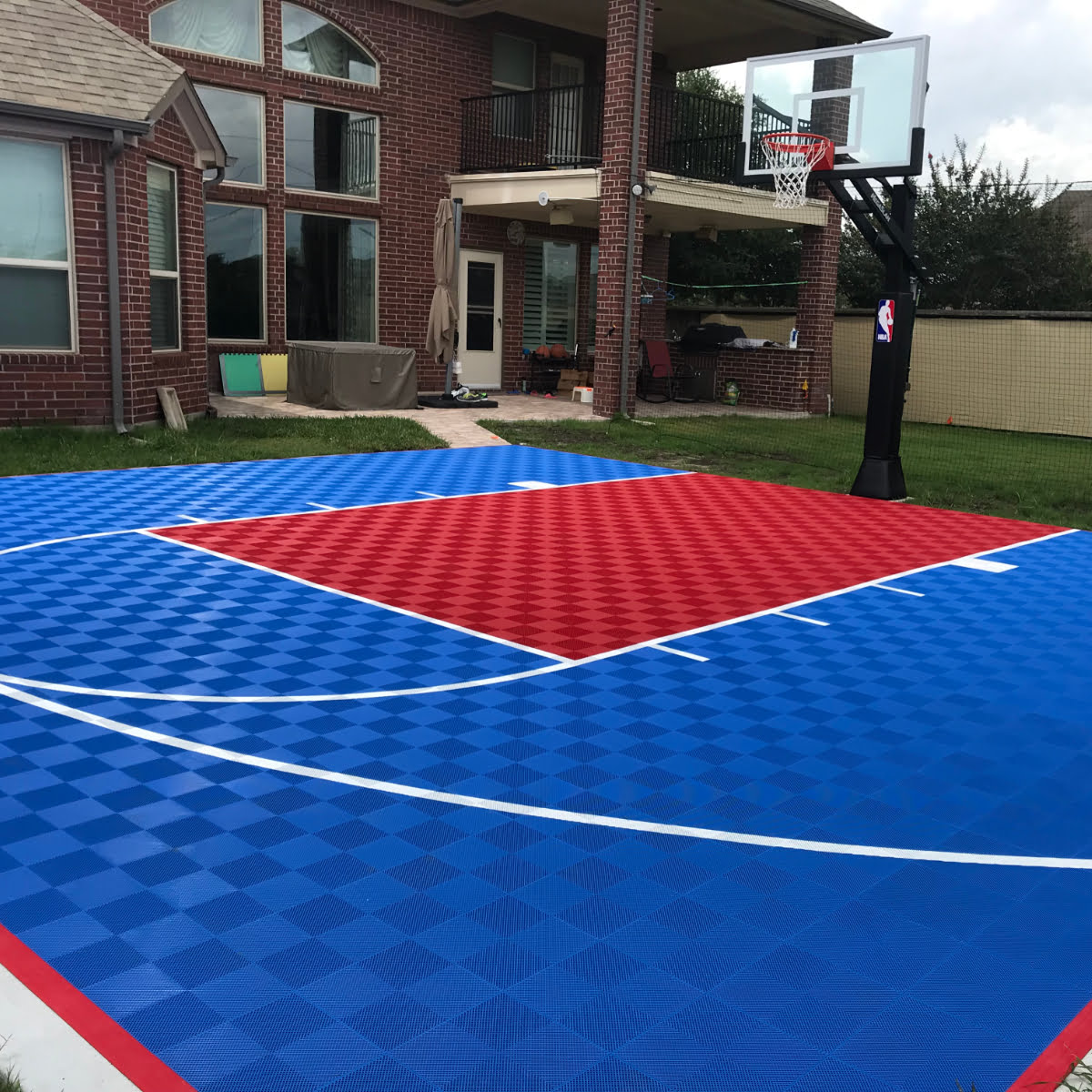 Suelo de PP entrelazado, antideslizante, entrelazado, al aire libre, baloncesto, cancha de bádminton, baldosas, suelo deportivo