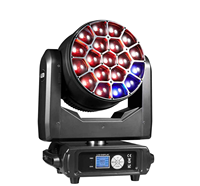 Projecteur mobile Bee-eye 4-en-1 19*15W, 4 modes, contrôle DMX. Éclairage LED pour scène DJ et mariage avec RGBW