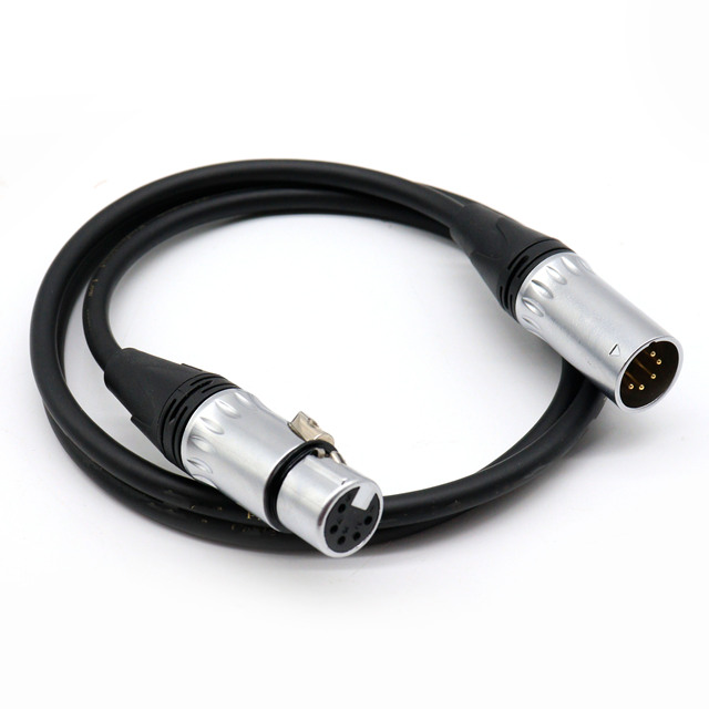 Manufacturer 5 Pin Dmx Cable IP65 5Pin Xlr Connectors Control Signal Cable Wire for Lighting