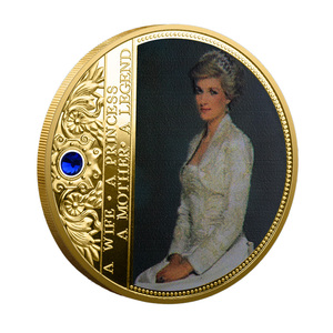Herdenkingsmunt van metaal, Prinses Diana, Blauwe Diamant, Eeuwige Legende, Souvenirmunt - Product Image 2
