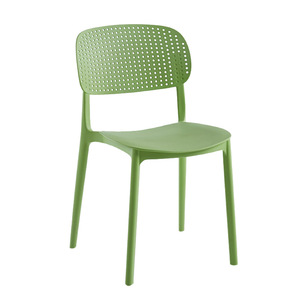 Chaise de salle à manger moderne minimaliste nordique en plastique PP, pour usage domestique, chaise de bureau/tabouret pour adulte avec dossier, chaise de maquillage tendance avec fonction rafraîchissante - Product Image 3