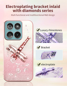 Funda para teléfono móvil con soporte de mariposa y flores para Motorola Edge 70/60 Fusion/60 <span class=keywords><strong>Pro</strong></span>/60 S/60, funda a prueba de golpes - Product Image 3