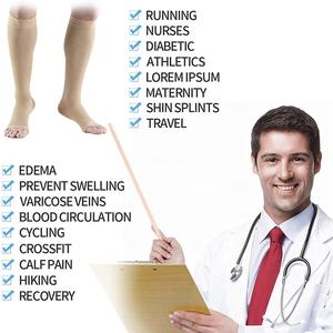 Calcetines <span class=keywords><strong>de</strong></span> Compresión S-XXL Médicos para Prevenir Várices, Calcetines <span class=keywords><strong>de</strong></span> Soporte sin Dedos para Mujeres y Hombres, 1 Par - Product Image 4
