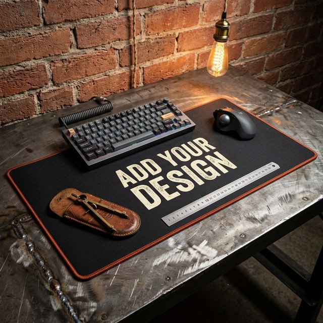 Customized Branding Desk Mat Natural Rubber Base High-density Stitched Edge XXL Extended Large Fabric Mouse Pad Printed