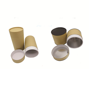 Hộp giấy kraft hình trụ đựng thực phẩm, màu nâu, đóng gói dạng lọ tròn, sản xuất OEM bán buôn - Product Image 3