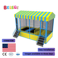 BELEQI Trampoline Park Indoor/Outdoor Bounce Facilities Slide Ocean Ball Trampoline Bed-Taille et couleur personnalisables Utilisation commerciale