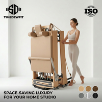 Machine de Pilates Reformer Professionnelle en Érable de Qualité Supérieure, Pliable, Logo Personnalisé, OEM ODM, Vente en Gros Directe Usine