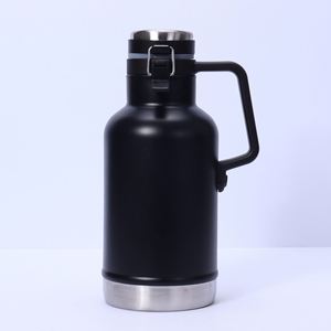 64oz BPA-Free Classic Easy-Pour Keeps Beer Cold <b>Coffee</b> Hot Leakproof Steel Lined Lid Handle Insulated Stainless Steel <b>Bottle</b> - Product Image 1