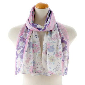 Écharpe en gaze douce à motif floral japonais, 100% coton, tendance, pour tous les jours - Product Image 2