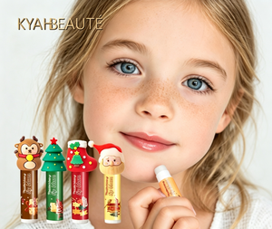 Christmas Kids Lip Balm Cute Cartoon Santa Xmas <strong>Tree</strong> Moisturizing <strong>Lipstick</strong> Anti Dry Crack Winter Lip Care Gift Stock Wholesale - Product Image 4