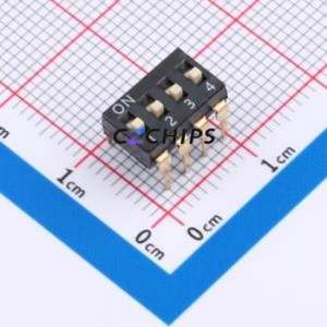 DSIC-C-04 DIP Switch Through hole Component (THT) Switch 4 2.54mm Black - Product Image 1