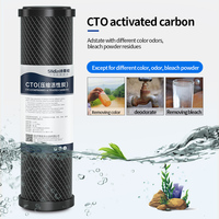 Cartouche de filtre à eau en bloc de charbon actif CTO de 10 pouces et 5 microns, filtre de remplacement pour système de purification d'eau potable