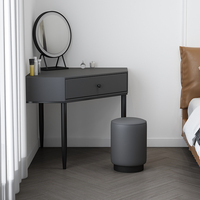 Commode d'angle moderne, ensemble table + miroir + tabouret, gain de place pour chambre à coucher, table de maquillage, coiffeuse nordique recouverte de PU