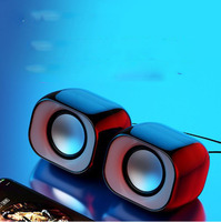 DHS-2111 portabel asli, Speaker komputer game dengan USB 2.0 Mini 3.5mm konektor Hifi Stereo Tablet Laptop Subwoofer