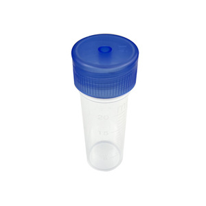 Gobelet d'échantillonnage Wei Hong 20 ml en plastique PS transparent avec couvercle à vis pour la collecte de sperme, de crachats et d'urine - Product Image 3