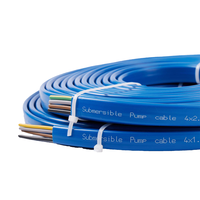 Câbles d'alimentation pour pompe submersible MOQ 5000 mètres, câble submersible plat 6 conducteurs en caoutchouc torsadé 1,5 mm 2,5 mm