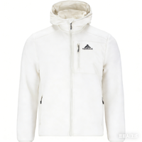 Fabricant OEM & ODM en Chine, MOQ faible, veste à capuche en polaire respirante et épaisse pour homme, personnalisable, avec fermeture éclair