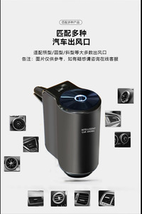 Diffuseur d'évent de voiture de bas de saison de haute qualité Diffuseur de parfum de voiture rechargeable avec lumière LED Désodorisant de parfum de voiture - Product Image 2