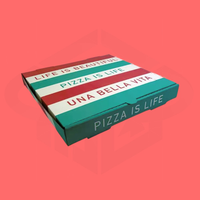 Boîtes à pizza biodégradables écologiques personnalisées en gros 12/16/28 pouces (33 cm) Carton ondulé Options d'impression UV du logo à emporter