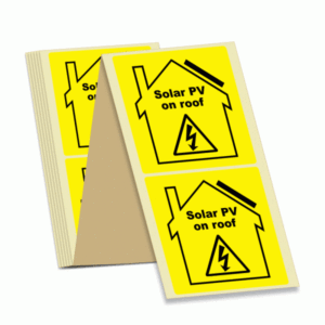wholesale warning ABS <b>plastic</b> PV label kit customized solar stickers - Product Image 3