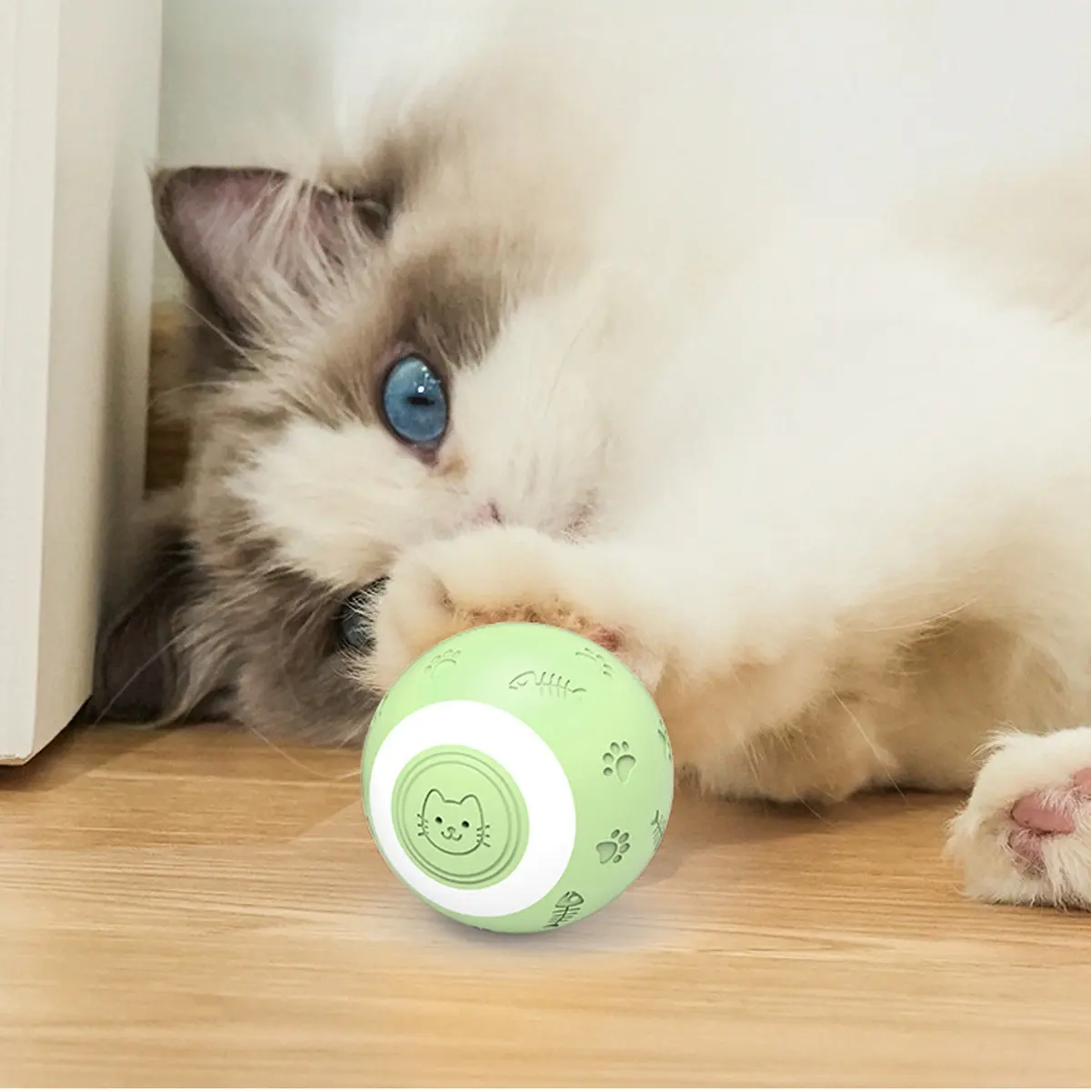 Electric Pet Cat Toys Automatic Rolling Smart Cat Ball Training Self-moving Kitten Toy Cat Playing Indoor Interactive Pet Toys