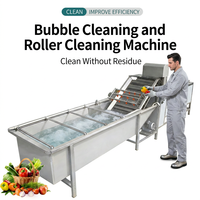 Machine de lavage à bulles multifonctionnelle automatique pour le traitement commercial des légumes, avec moteur et pompe, pour le maïs et les fruits