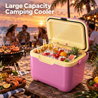 Glacière portable pour boissons avec isolation thermique, couvercle anti-fuite, idéale pour les fêtes, événements, camping, vente en gros
