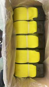 Sangle de treuil 4 pouces Sangles de remorque avec crochet plat à cliquet Contrôle de cargaison - Product Image 4