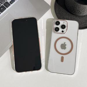 เคสโทรศัพท์พีซีคุณภาพสูง แบบใส ดูดแม่เหล็ก ดีไซน์ทันสมัย สำหรับ iPhone13 14 15 16 17 Pro - Product Image 5